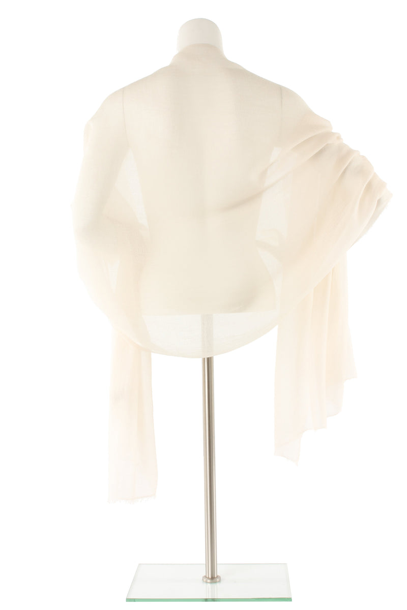 Cream Luxe Cashmere Oversized Scarf