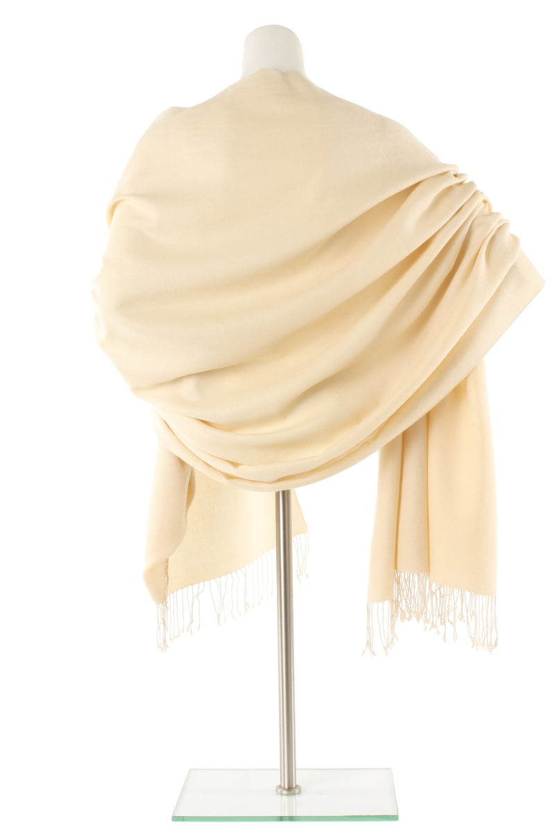 Egg Shell Cashmere and Silk Wrap