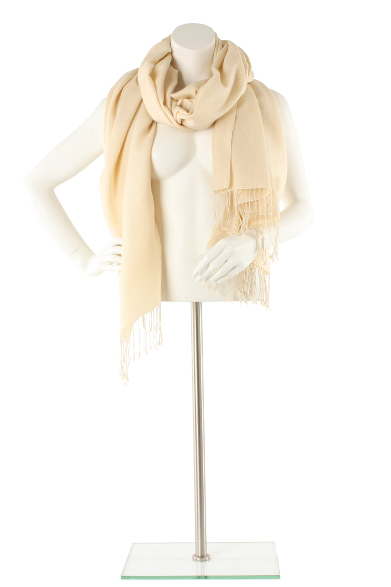 Egg Shell Cashmere and Silk Wrap