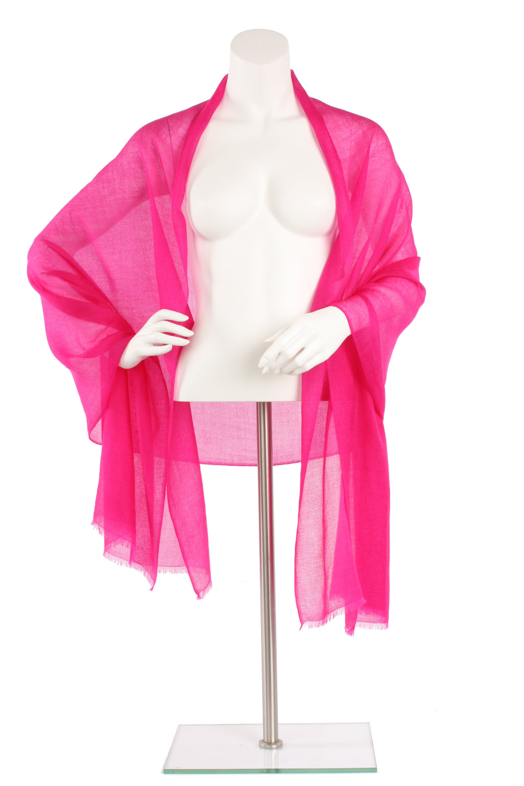 Flamingo Pink Luxe Cashmere Oversized Scarf