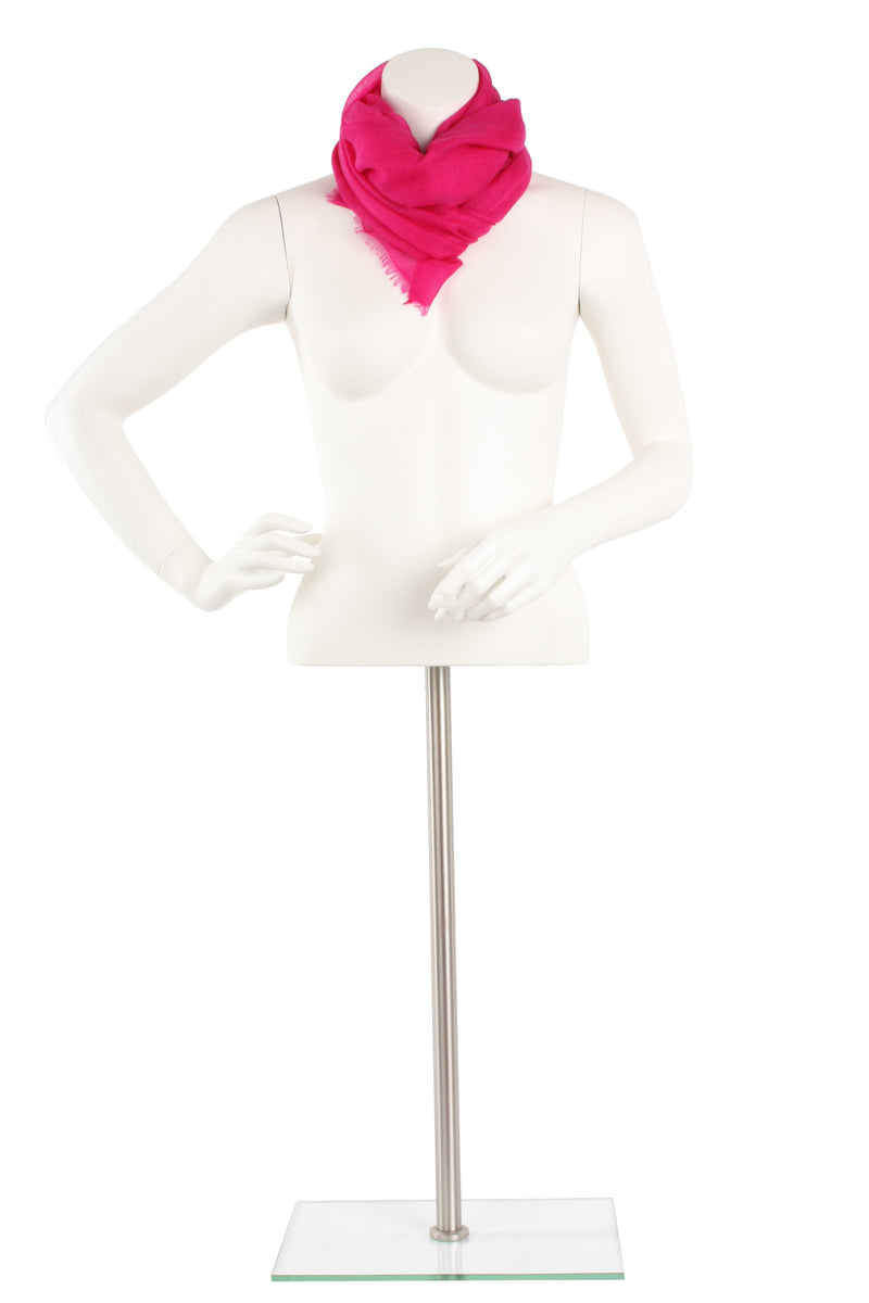 Flamingo Pink Luxe Cashmere Oversized Scarf
