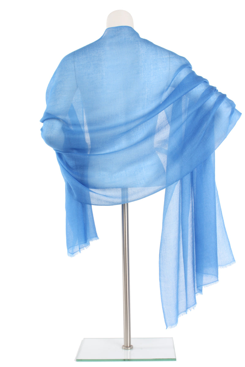 Sky Blue Luxe Cashmere Oversized Scarf