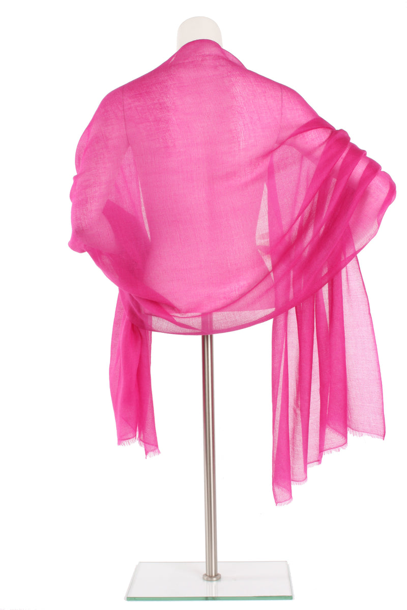 Hot Pink Luxe Cashmere Oversized Scarf