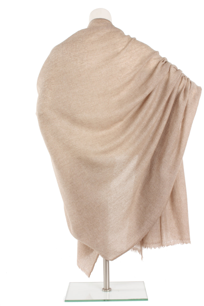 Beige Cashmere Traveler Wrap