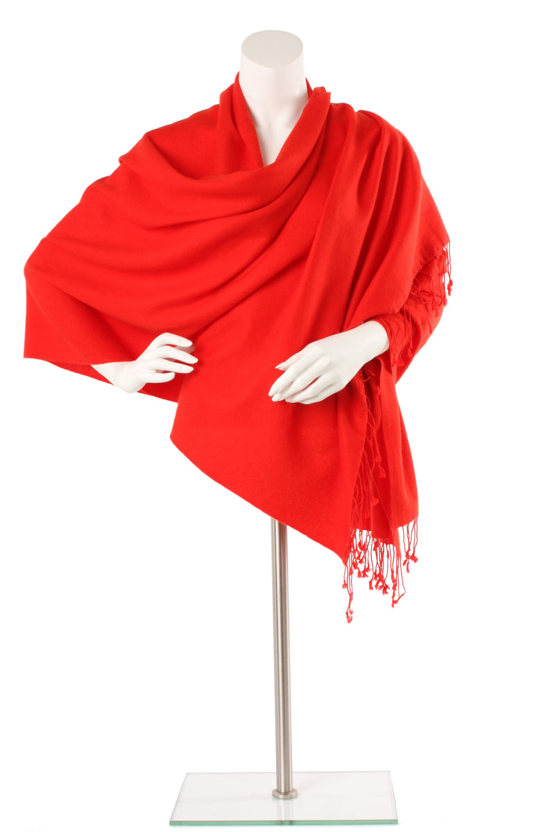 Scarlet Cashmere and Silk Oversized Scarf