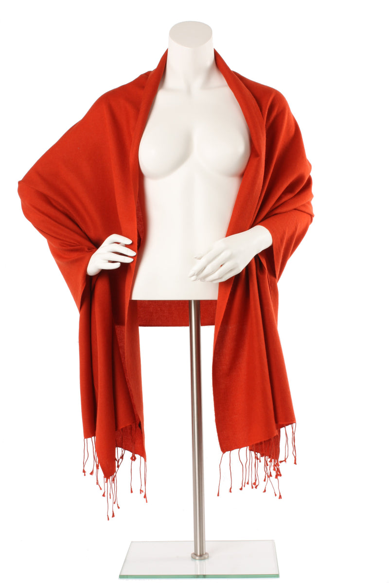 Cinnibar Cashmere and Silk Oversized Scarf