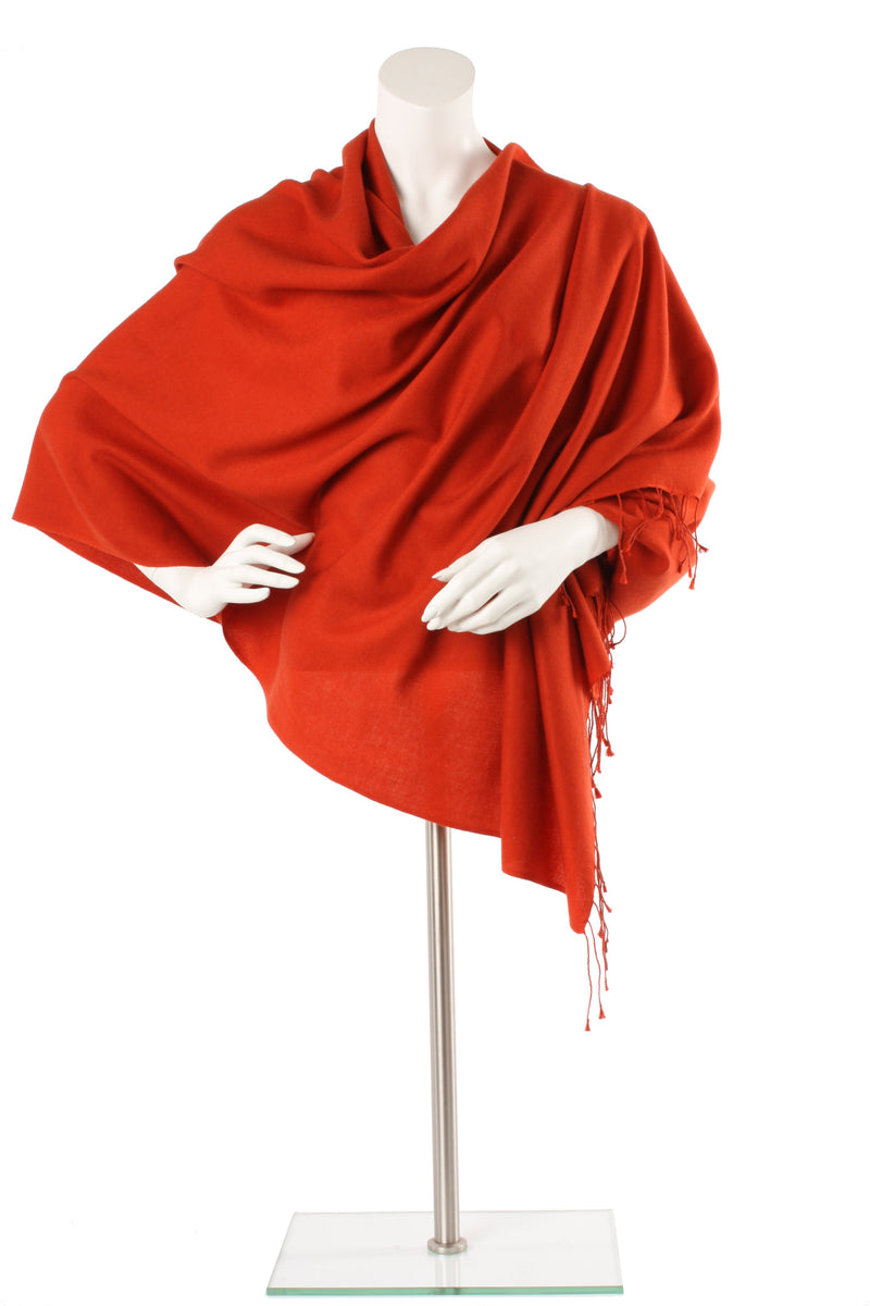 Cinnibar Cashmere and Silk Oversized Scarf