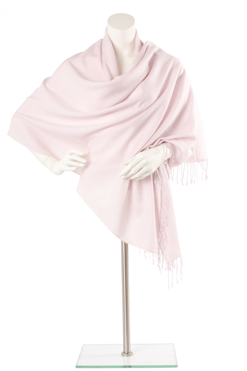 Rose Quartz Cashmere and Silk Oversized Scarf