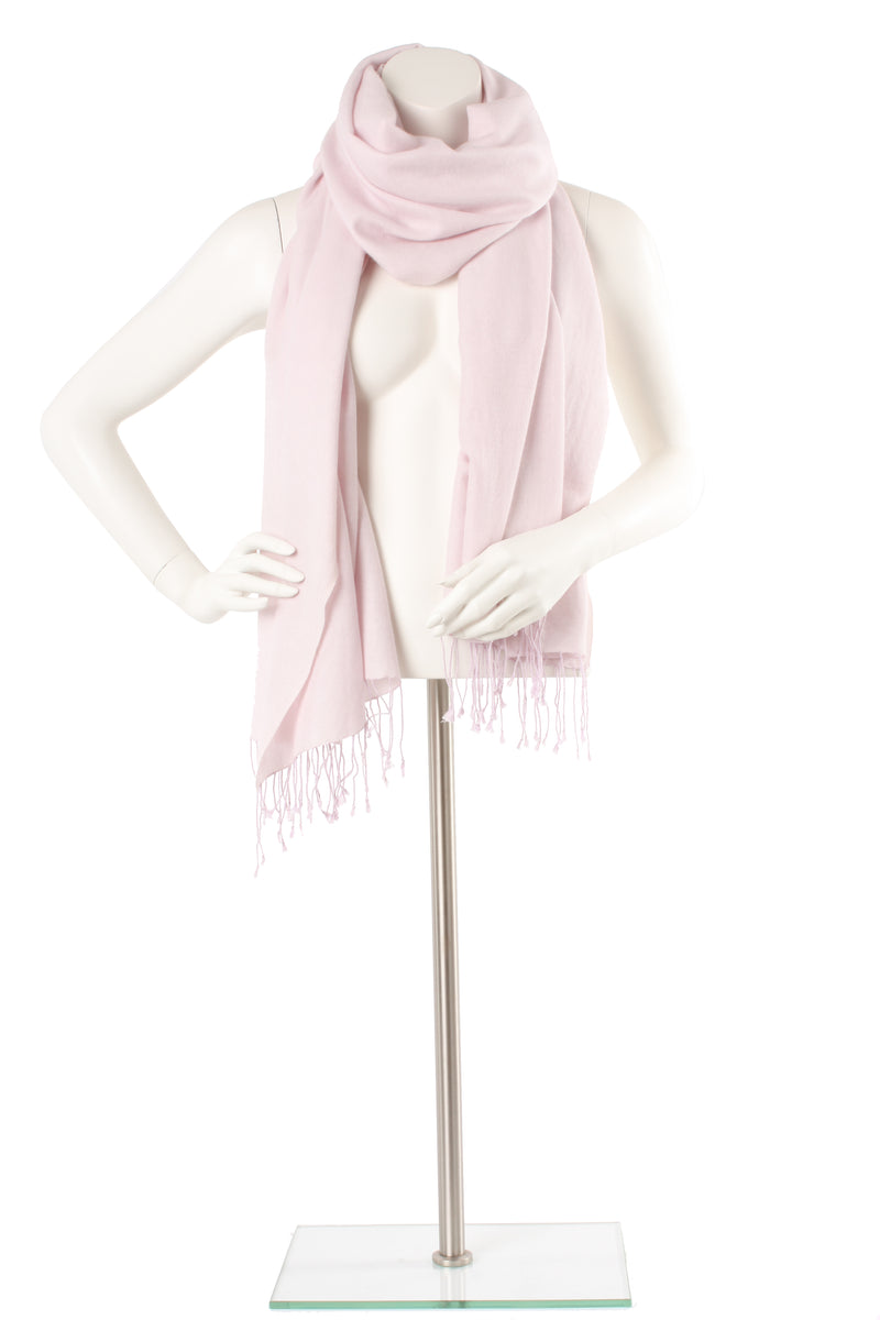 Rose Quartz Cashmere and Silk Oversized Scarf