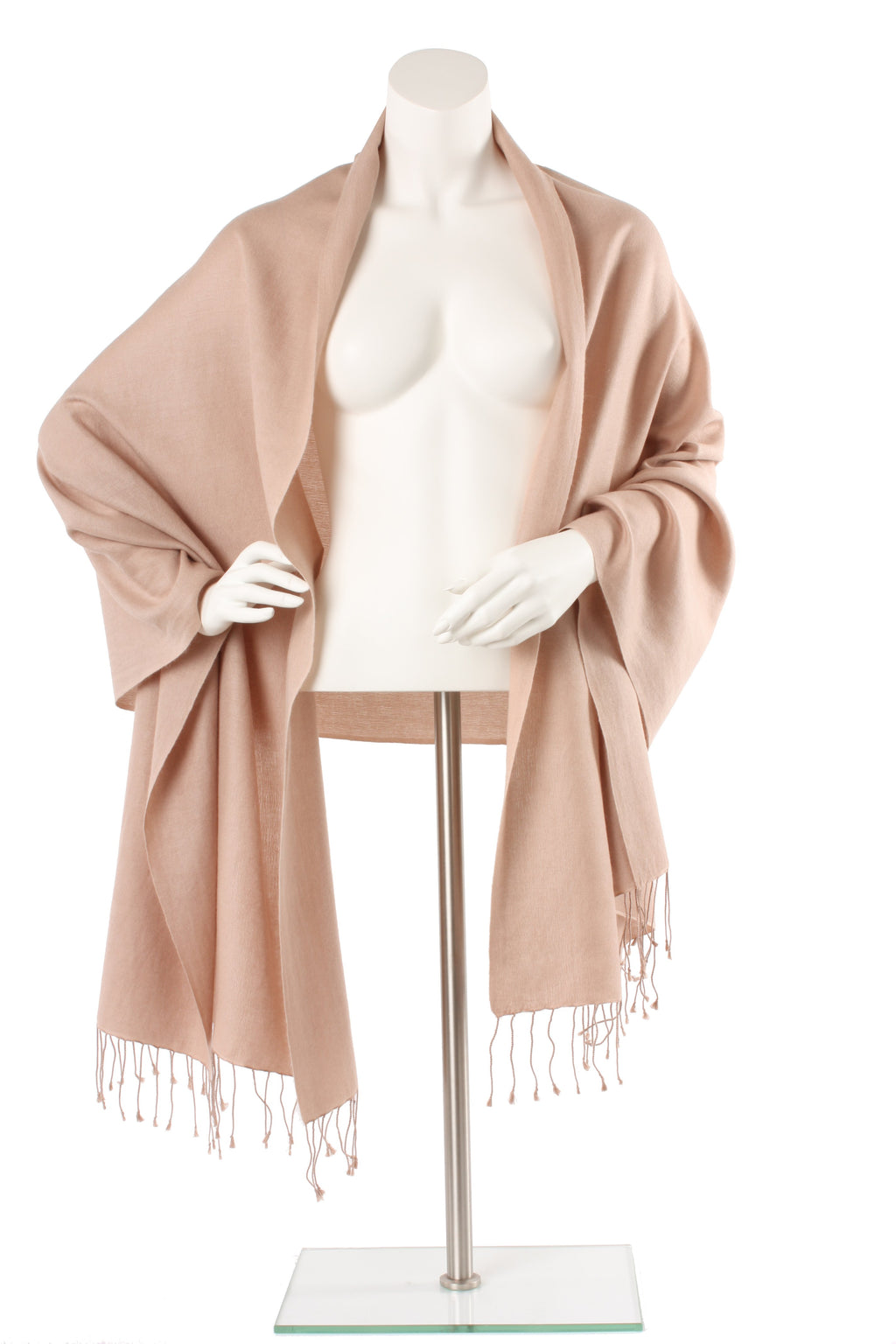 Buff Cashmere and Silk Oversized Scarf