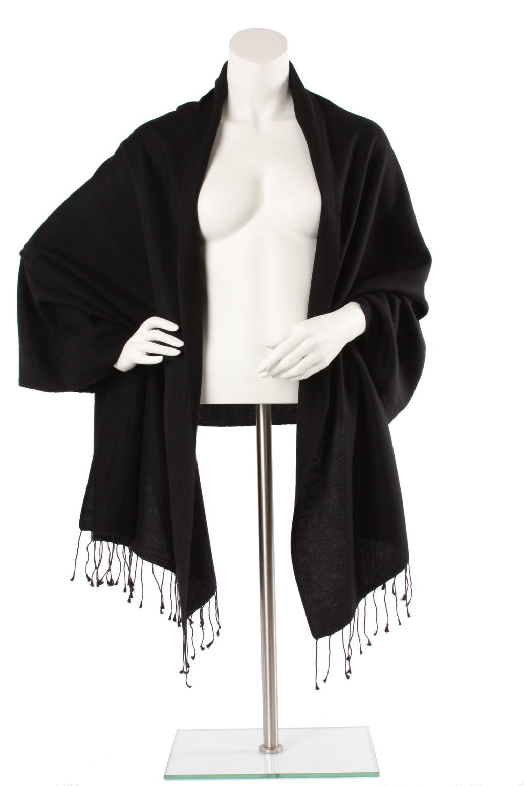 Black Cashmere and Silk Oversized Scarf