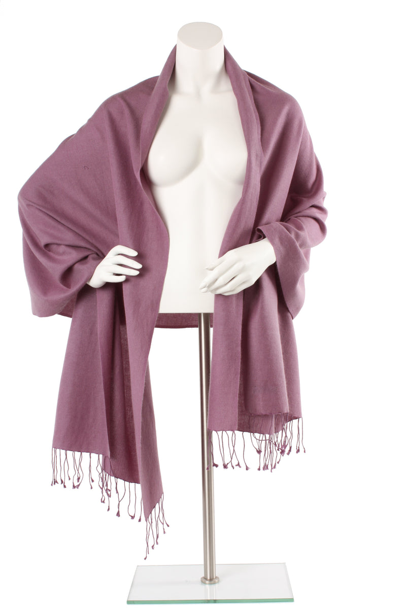 Dusty Lavendar Cashmere and Silk Oversized Scarf