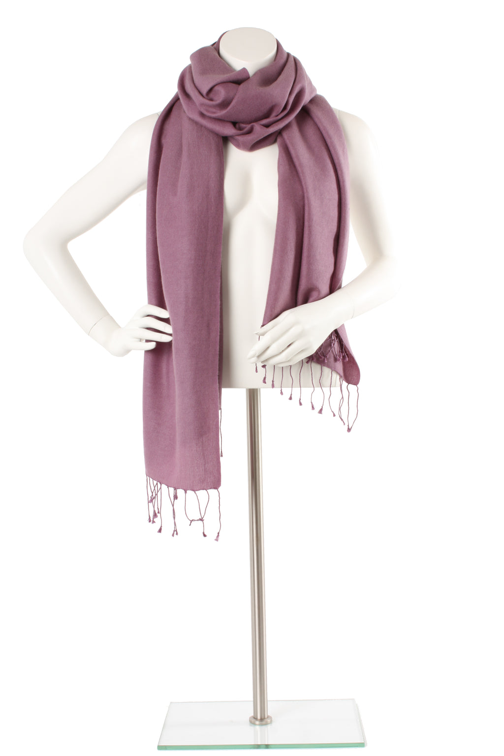 Dusty Lavendar Cashmere and Silk Oversized Scarf