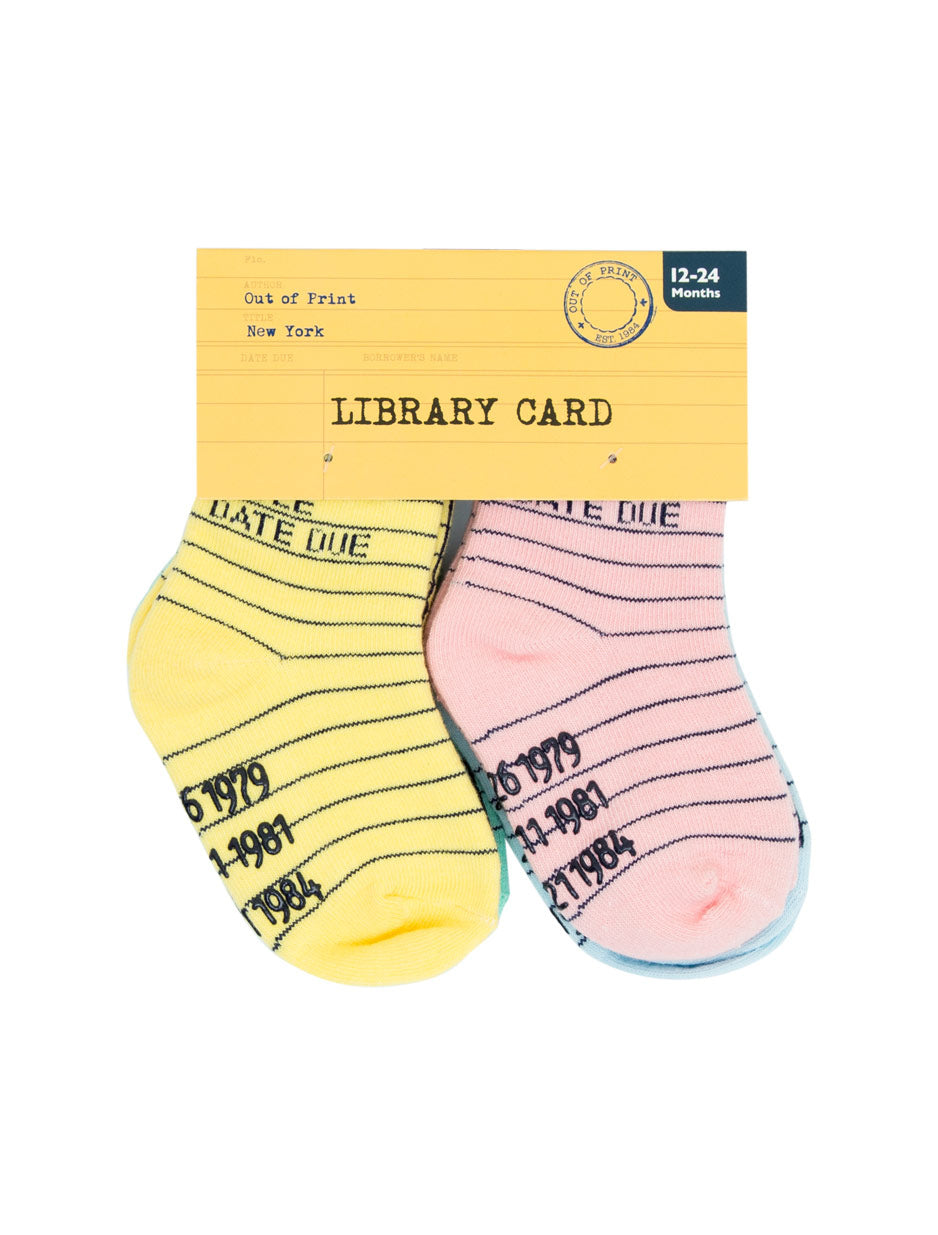Library Card Toddler Socks - 4 pack