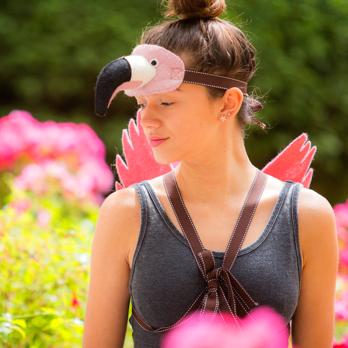 Flamingo Headdress and Wings