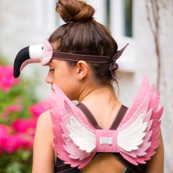 Flamingo Headdress and Wings