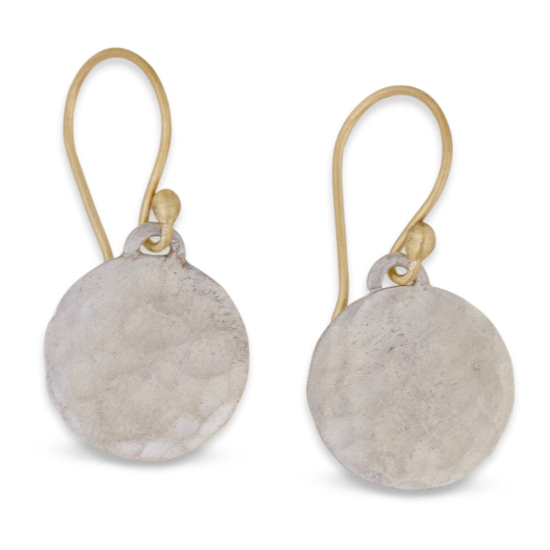 Silver Disc Earrings