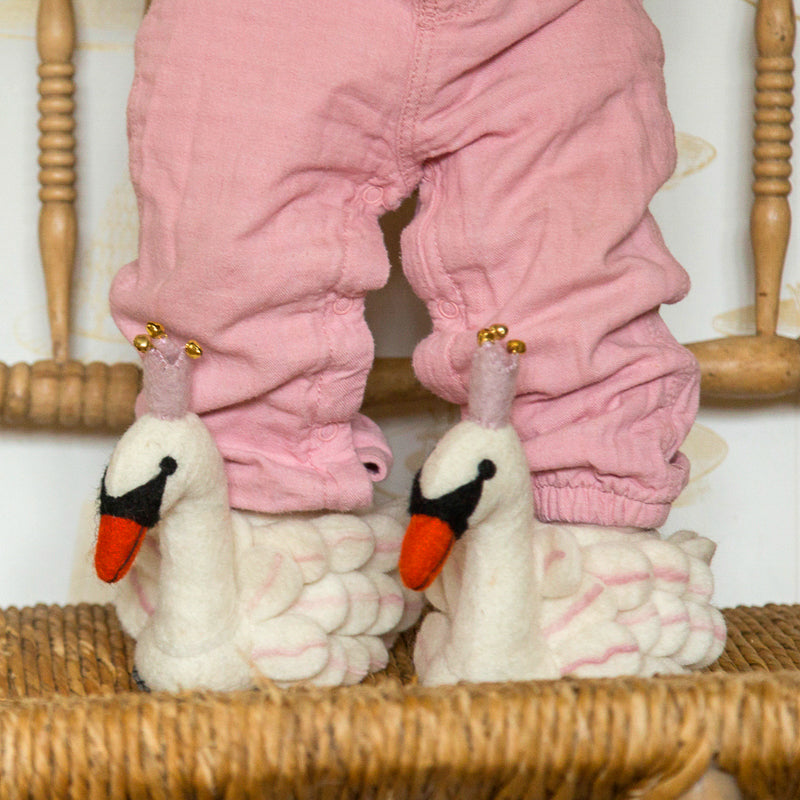 Children's Swan Slippers