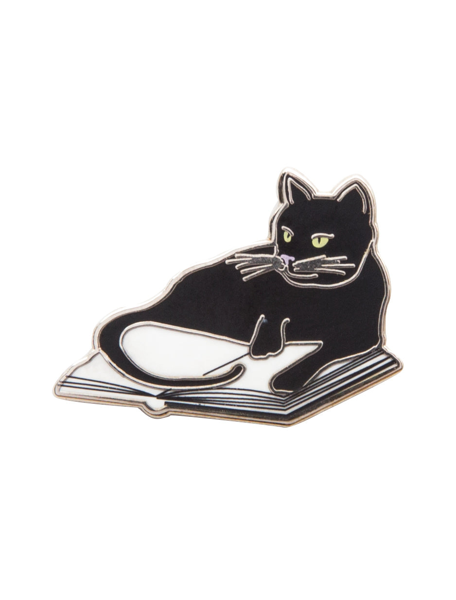 Bookstore Cat Enamel Pin