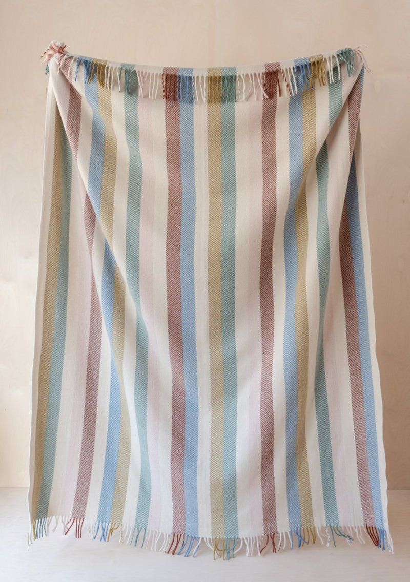 Rainbow Stripe Recycled Wool Blanket