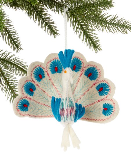 White & Turquoise Peacock