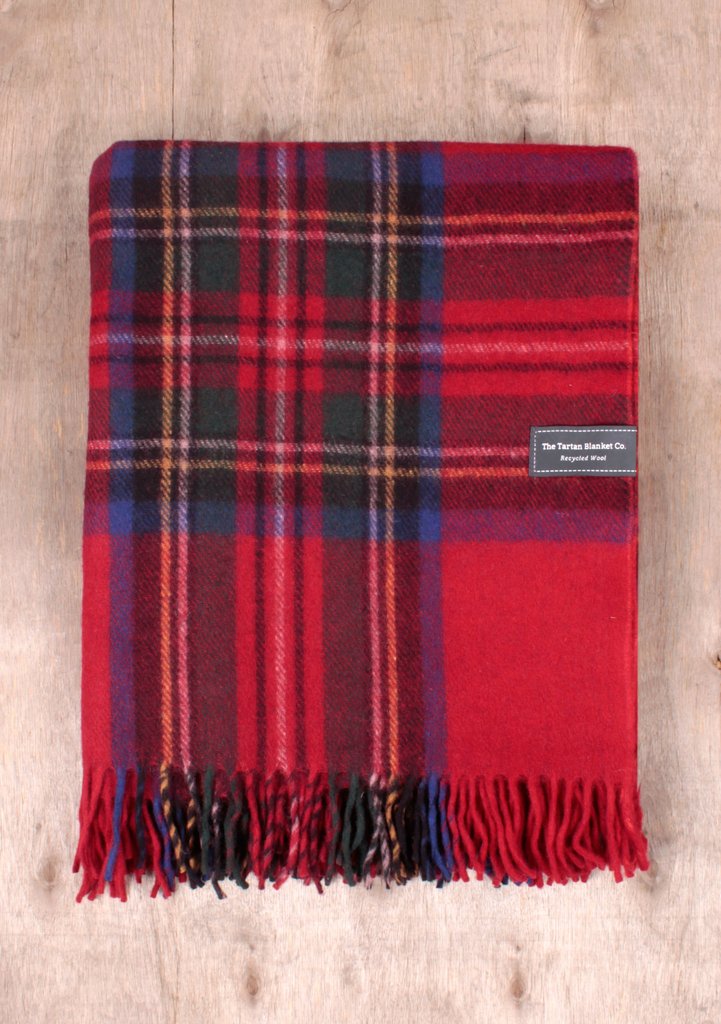 Stewart Royal Tartan Recycled Wool Blanket