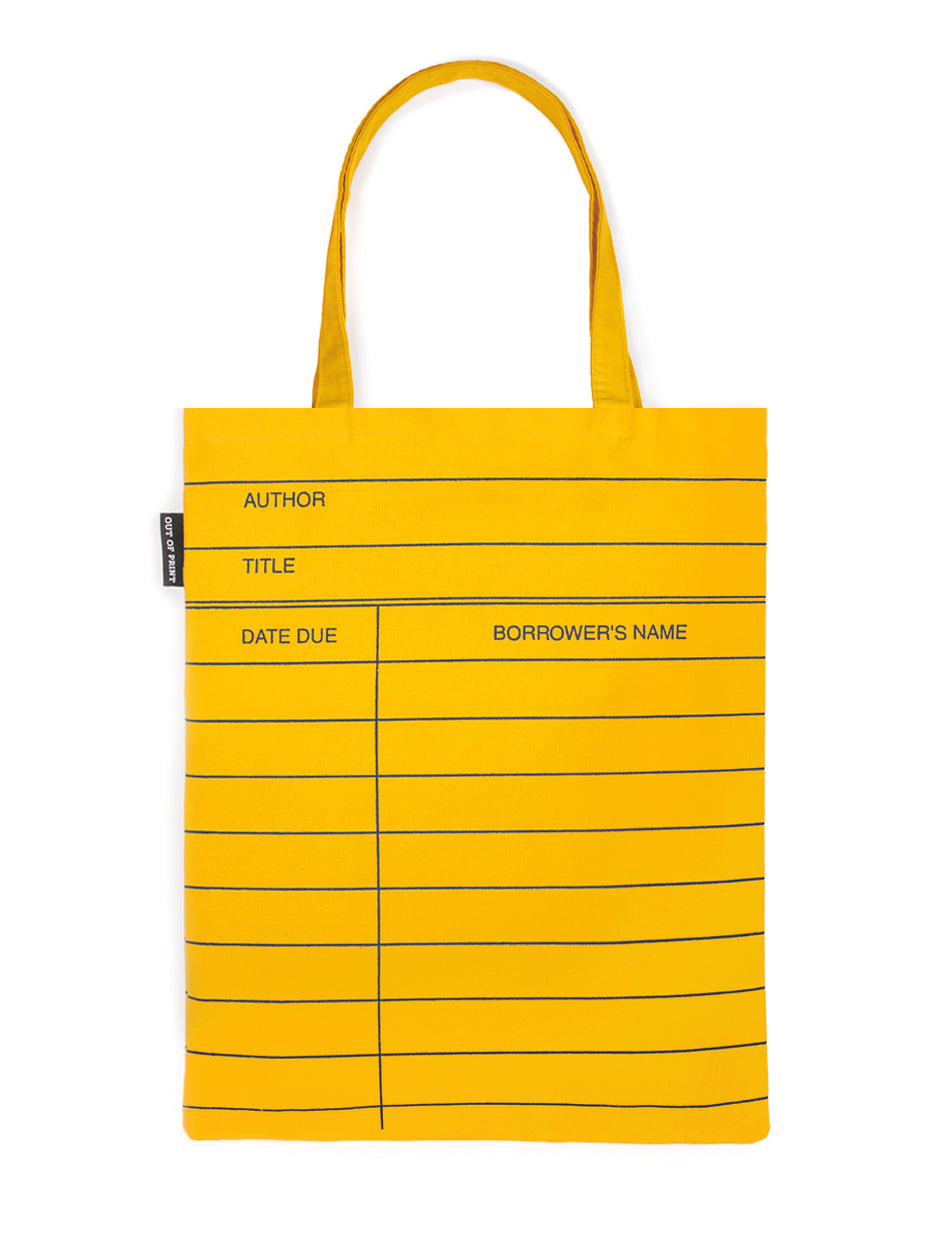 Yellow Library Card Tote