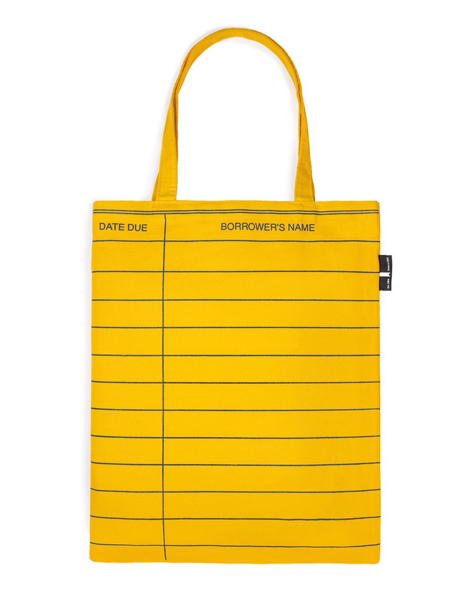 Yellow Library Card Tote