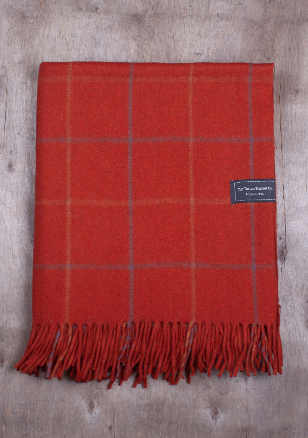 Tangerine Tartan Recycled Wool Blanket