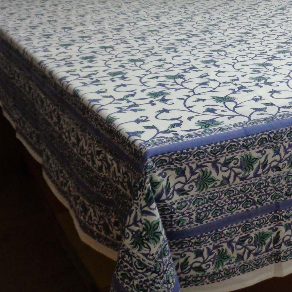 August Vine Round Handcrafted Tablecloth