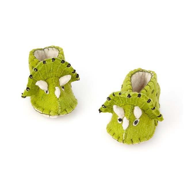 Triceratops Baby Booties